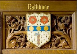 Rathbone coat of arms. Location: House of Commons Chamber