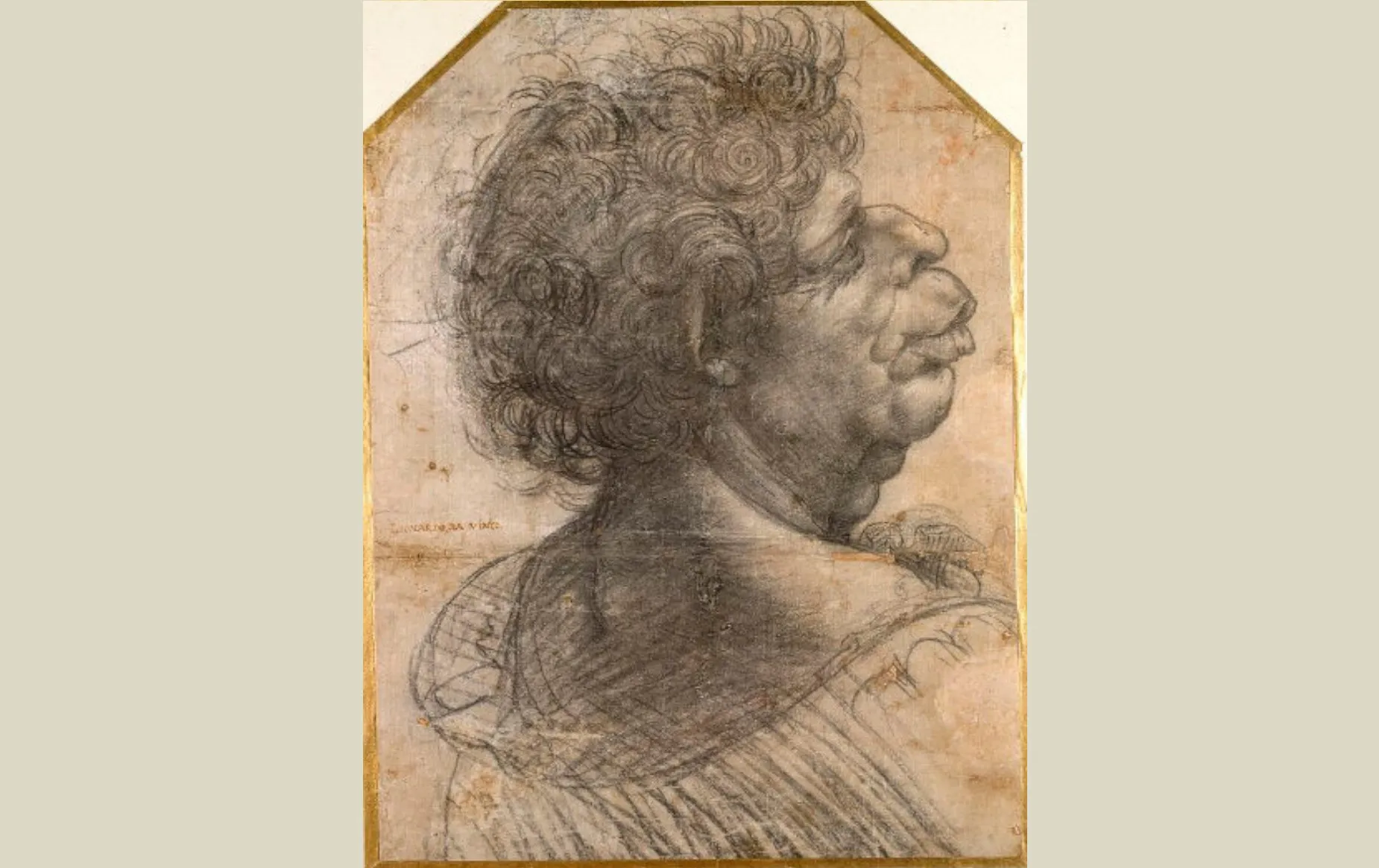 Leonardo da Vinci: Grotesque Head
