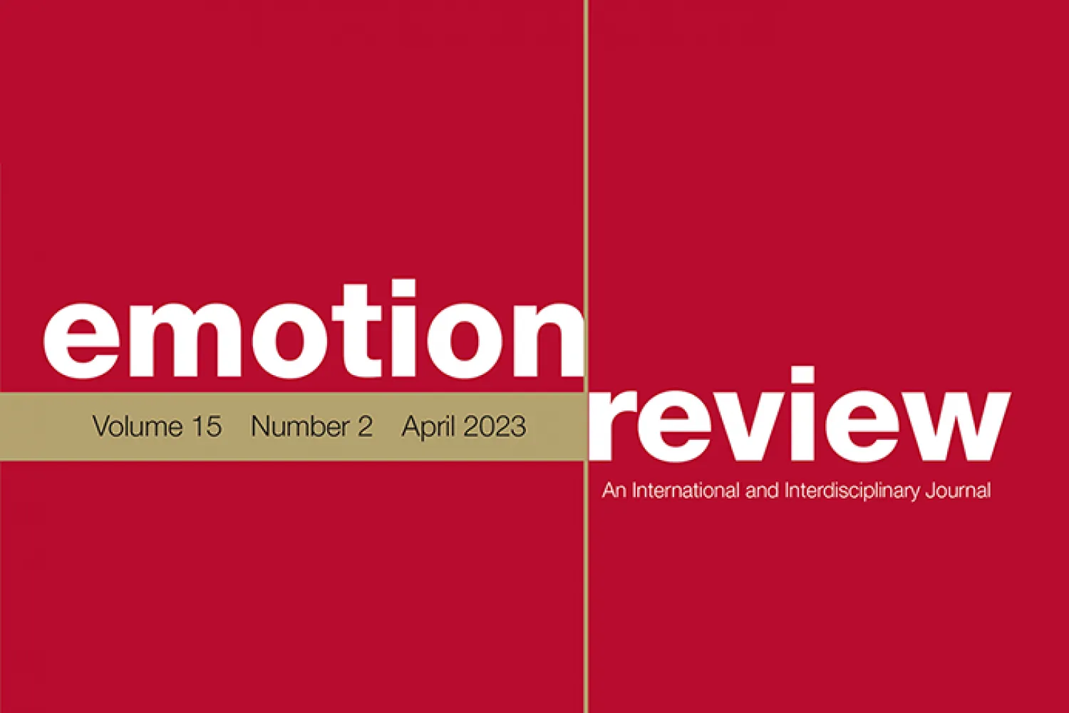 Cover of Emotion Review journal