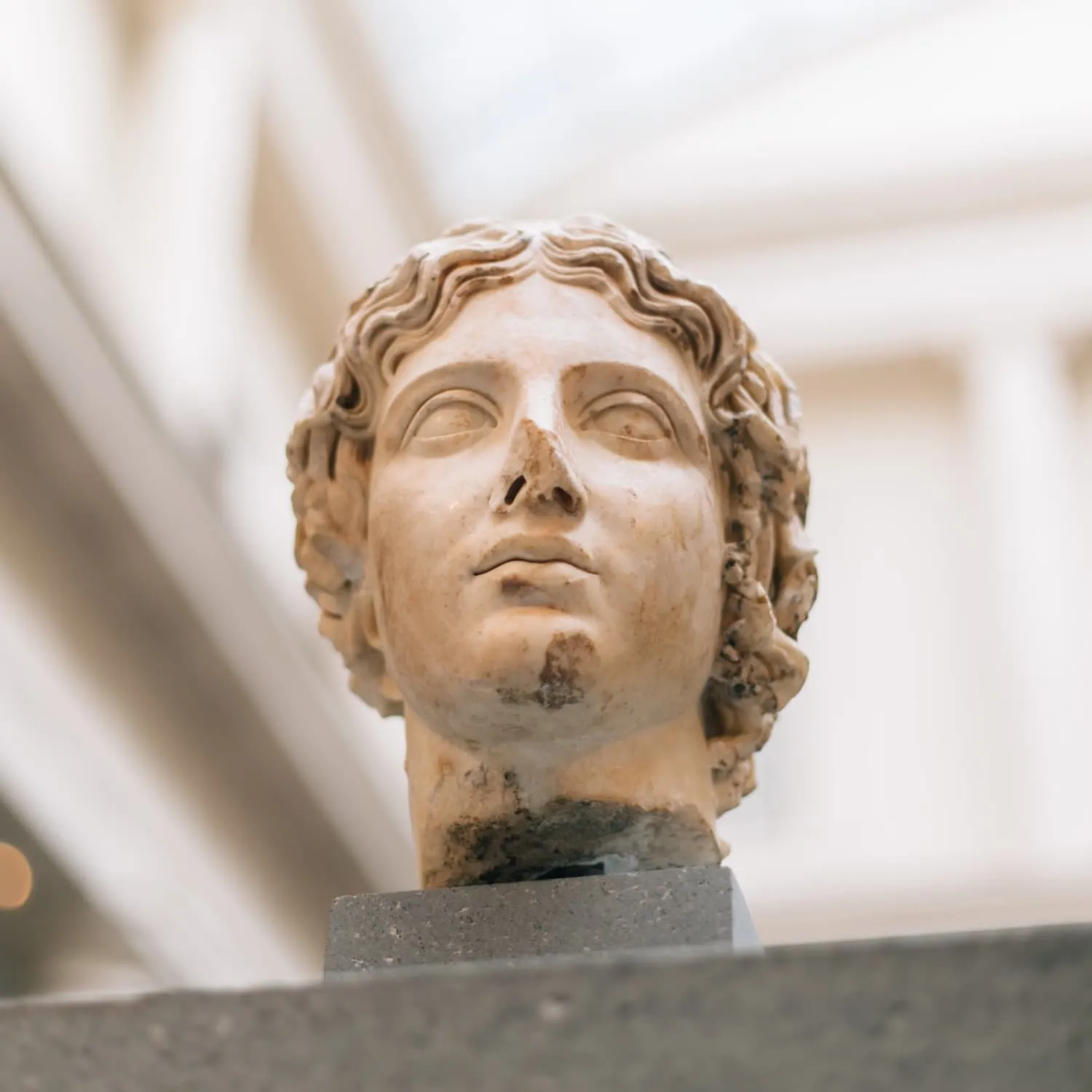 Sculpture of a young Grecian head