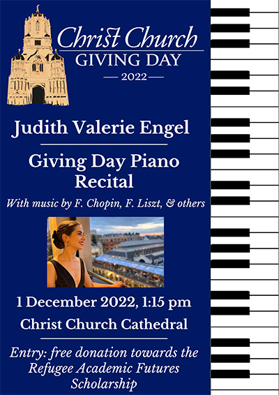 Promotional leaflet for concert on 1 December 2022