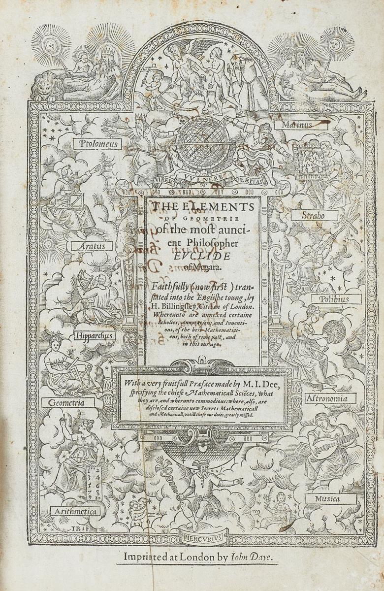 Woodcut title page of The Elements