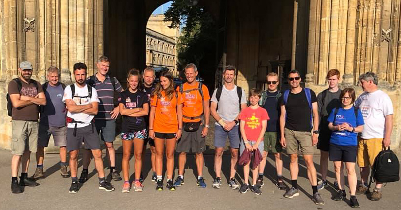 Walkers gathered at Christ Church