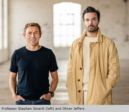 Professor Stephen Smartt (left) and Oliver Jeffers