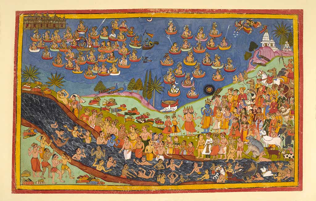 Folio 113r of the Mewar Rāmāyaṇa (1649–1653 CE, over 400 paintings by three painters, commissioned by the ruler of Mewar Maharana Jagat Singh). © British Library Board, Add. 15296(1), f113r.brary Board, Add. 15296(1), f30r.