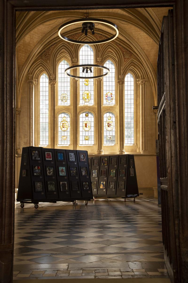 Photo of the exhibition in situ in the Chapter House