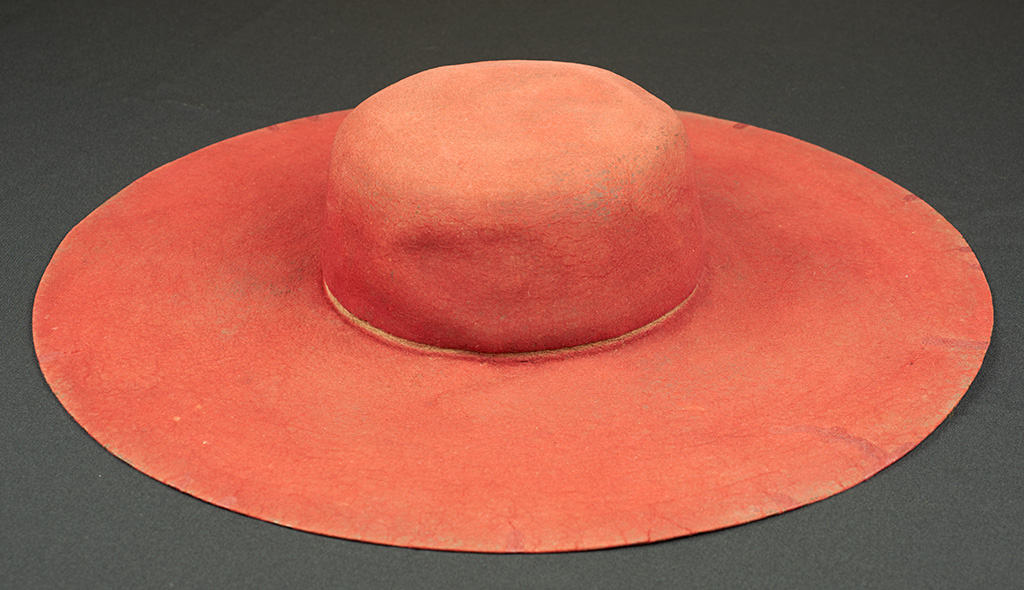 Red felt and silk cardinal’s hat