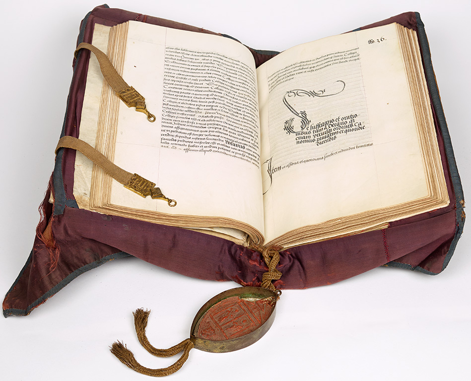 The Statutes of Cardinal College, with Wolsey’s seal, 1525