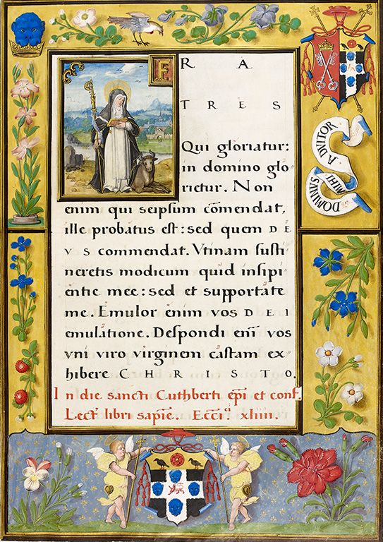 Page from Wolsey's Epistle Lectionary, Christ Church MS 101