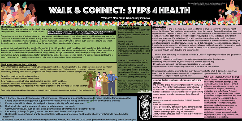 Winner Overall - Walk & Connect: Steps 4 Health - Tasnim Sheikh