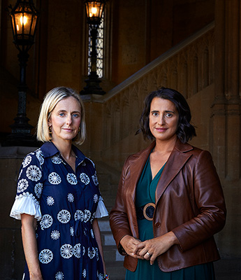 Marina Hyde (left) and Katya Melluish (right). Photograph by John Davis