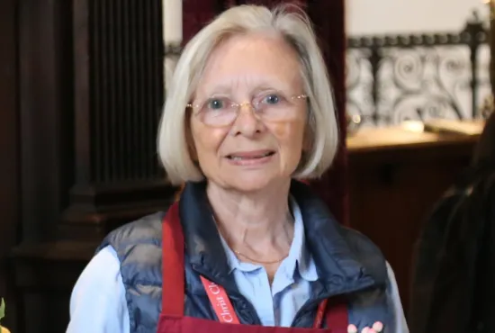 Anne, a volunteer flower arranger at the Cathedral