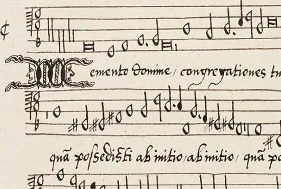 Detail of a music manuscript