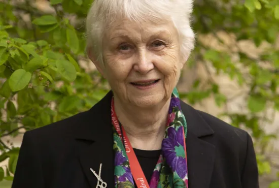 Suellen, volunteer flower arranger at the Cathedral