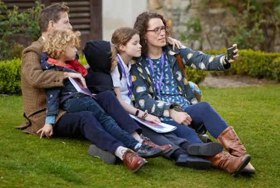 A family visiting the Cathedral