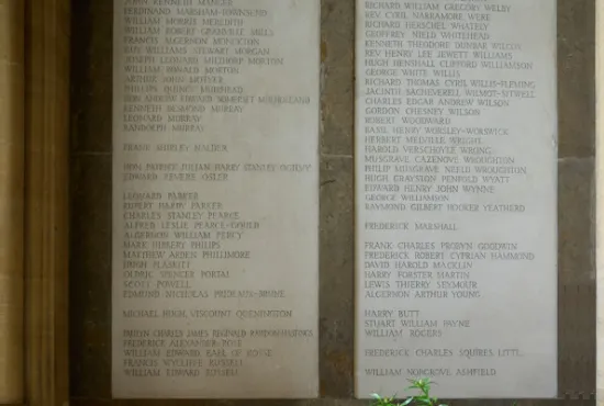 War memorial at the entrance to the Cathedral