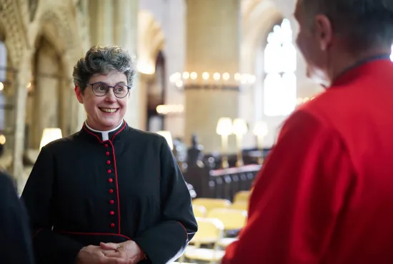 The Very Revd Prof Sarah Foot in the Cathedral