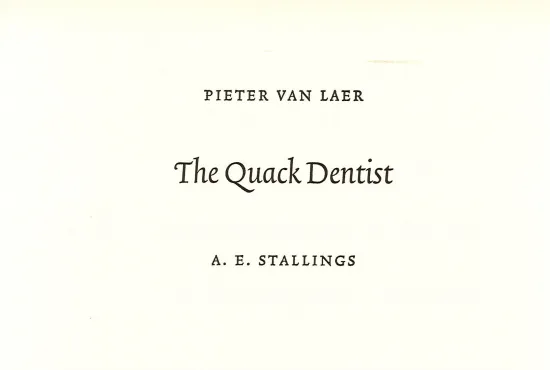 Cover for The Quack Dentist by A.E. Stallings