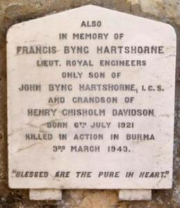 2nd Lieutenant Francis Byng Hartshorne