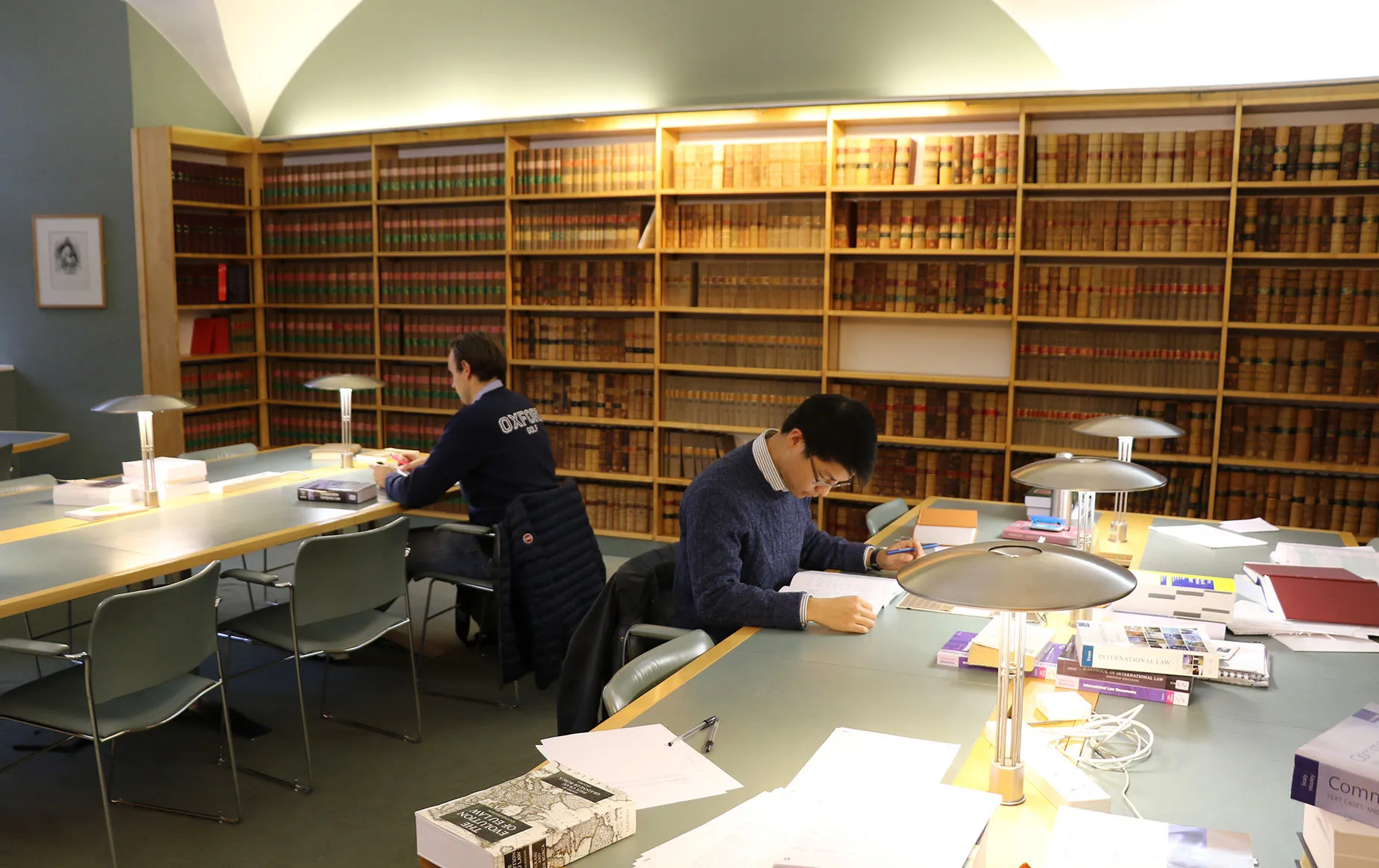 Students in the Burn Law Library