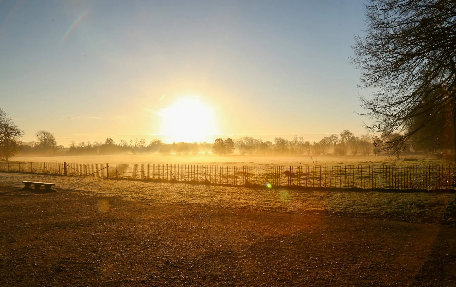 Winter sunrise over the Meadow