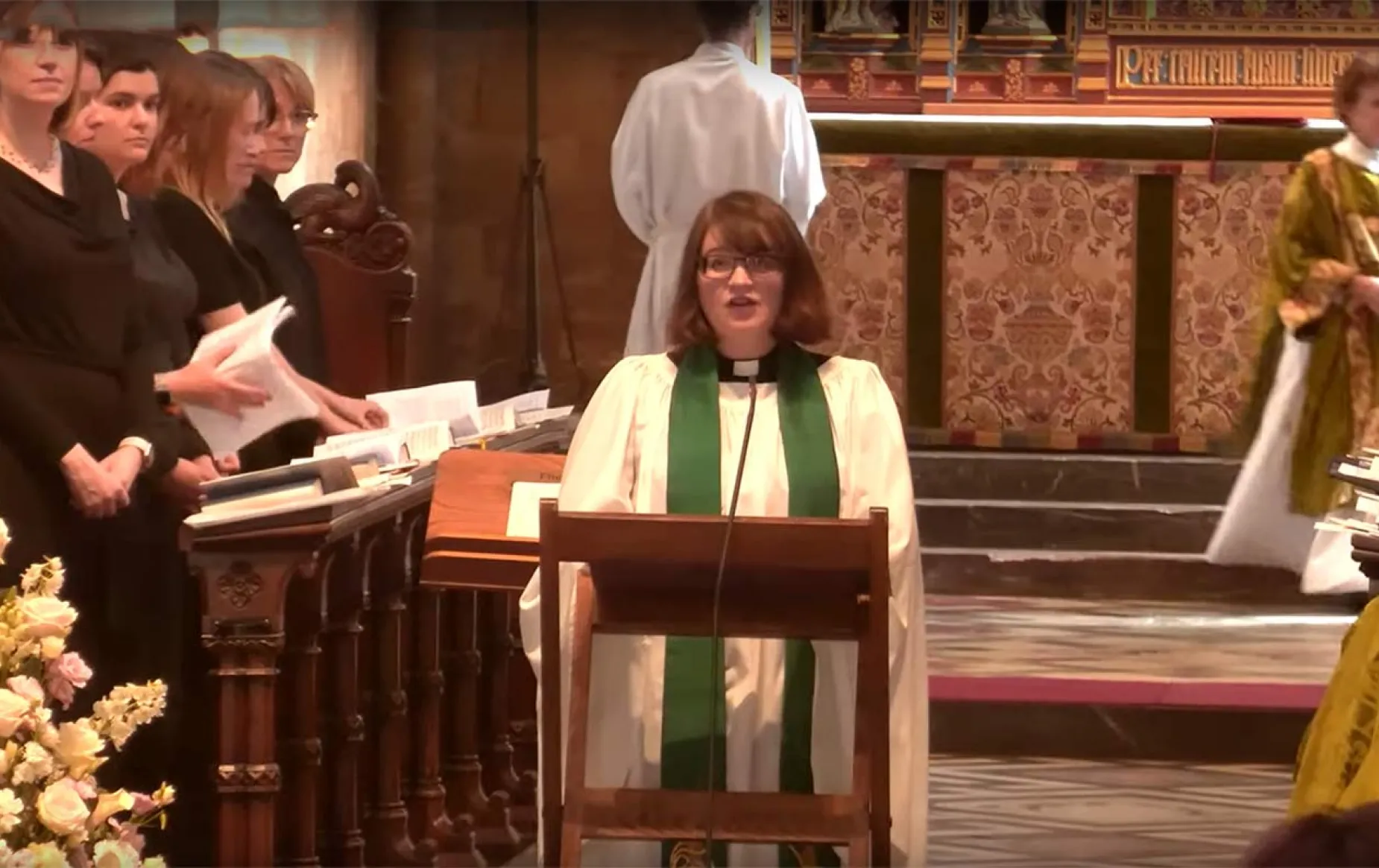 The Precentor preaching a sermon