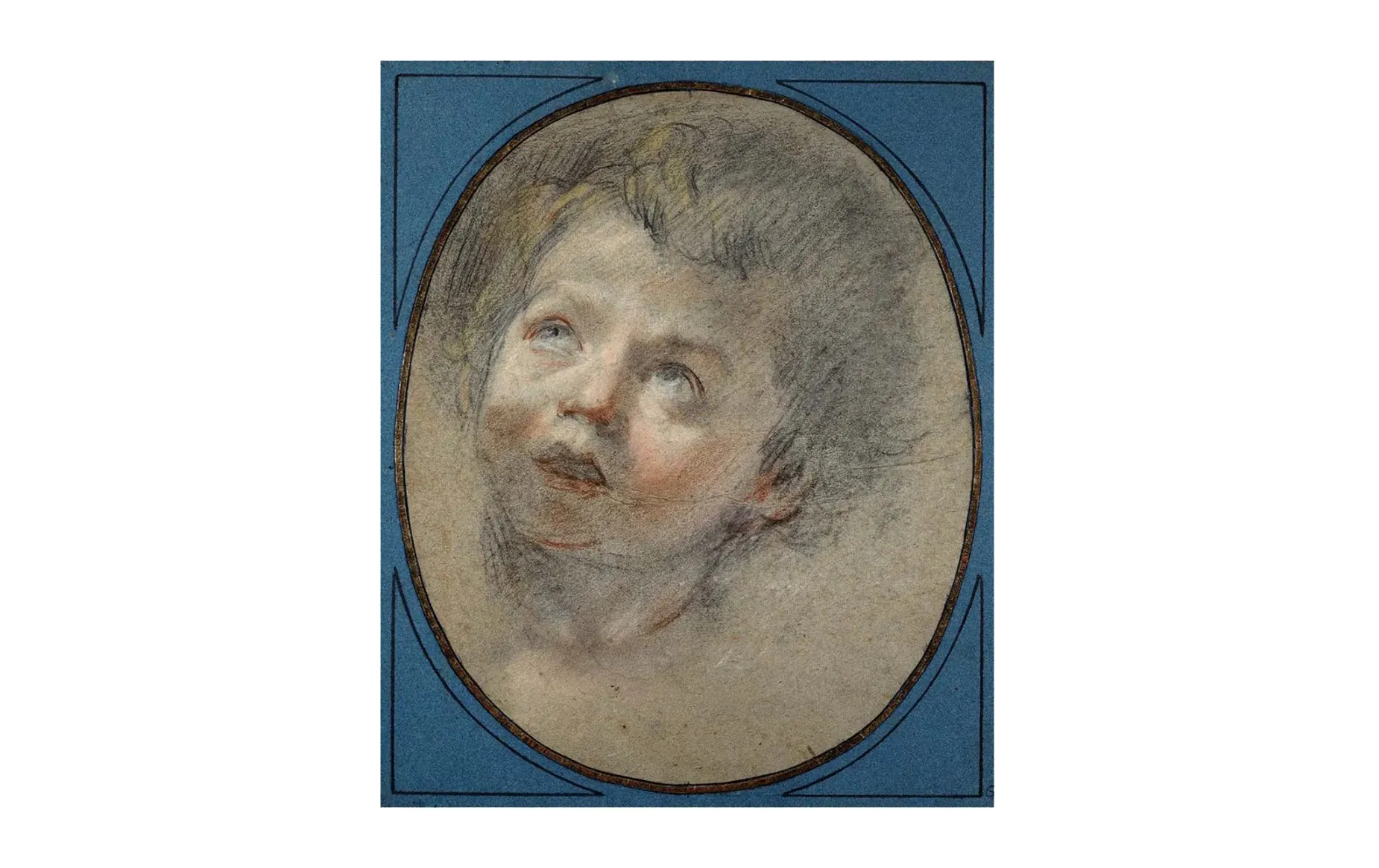 Drawing, Federico Barocci, Head of a child, JBS 328