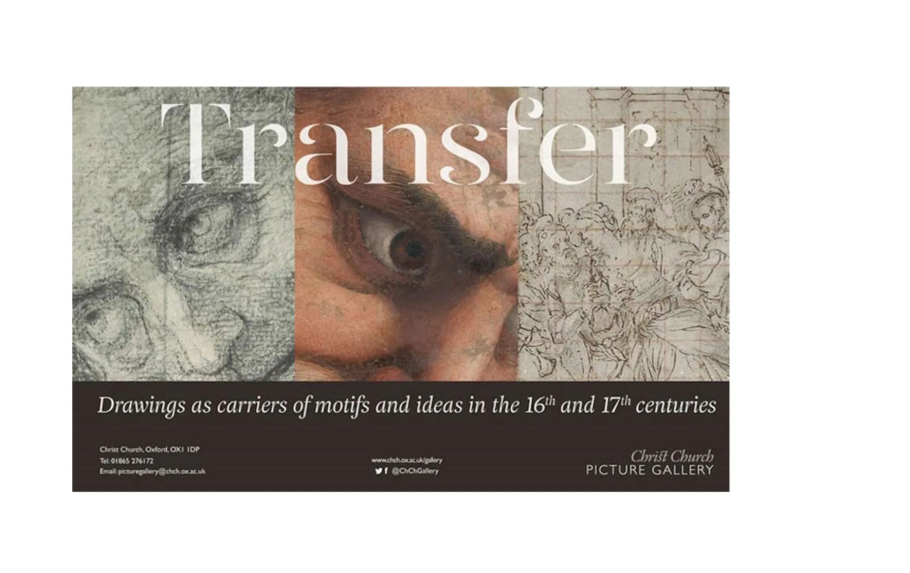 Exhibition poster from 'Transfer: Drawings as carriers of motifs and ideas in the 16th and 17th centuries'