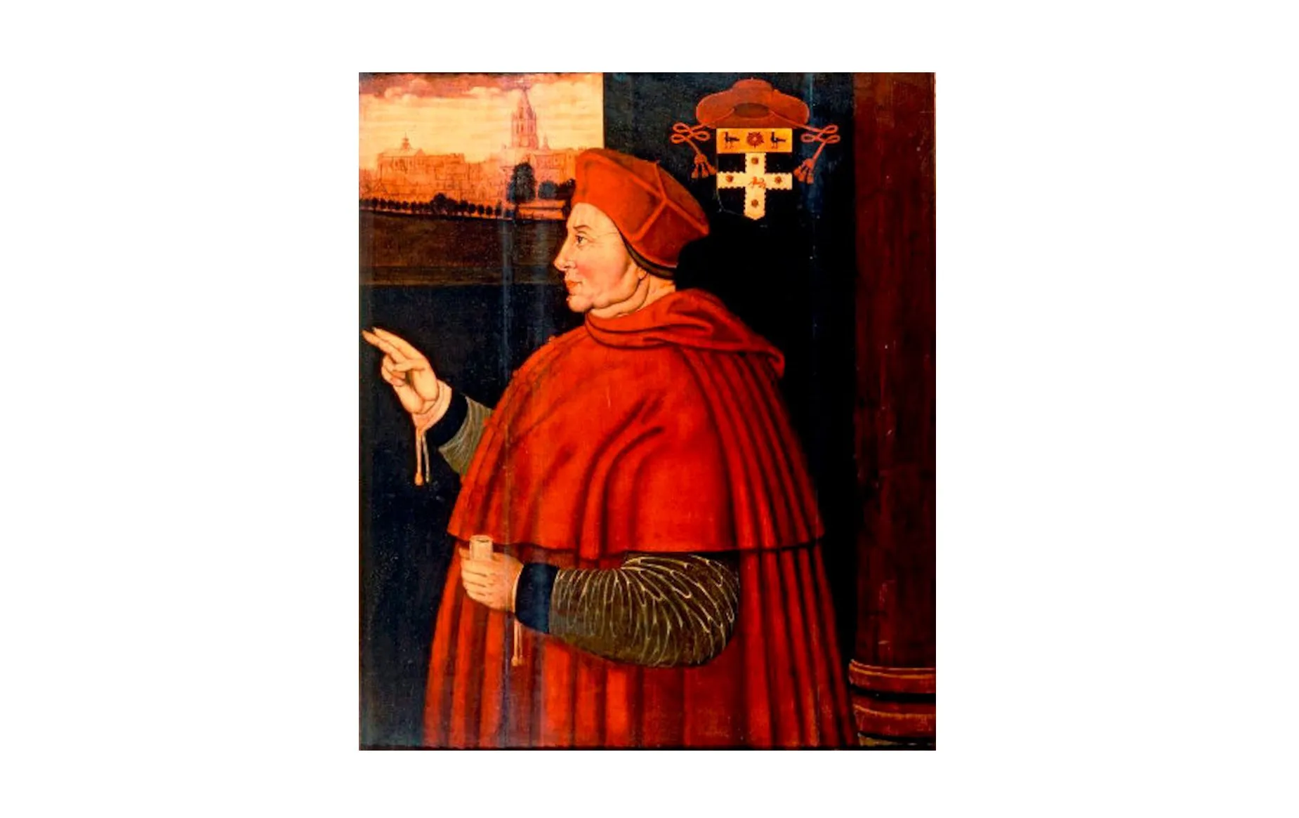 A portrait of Cardinal Thomas Wolsey