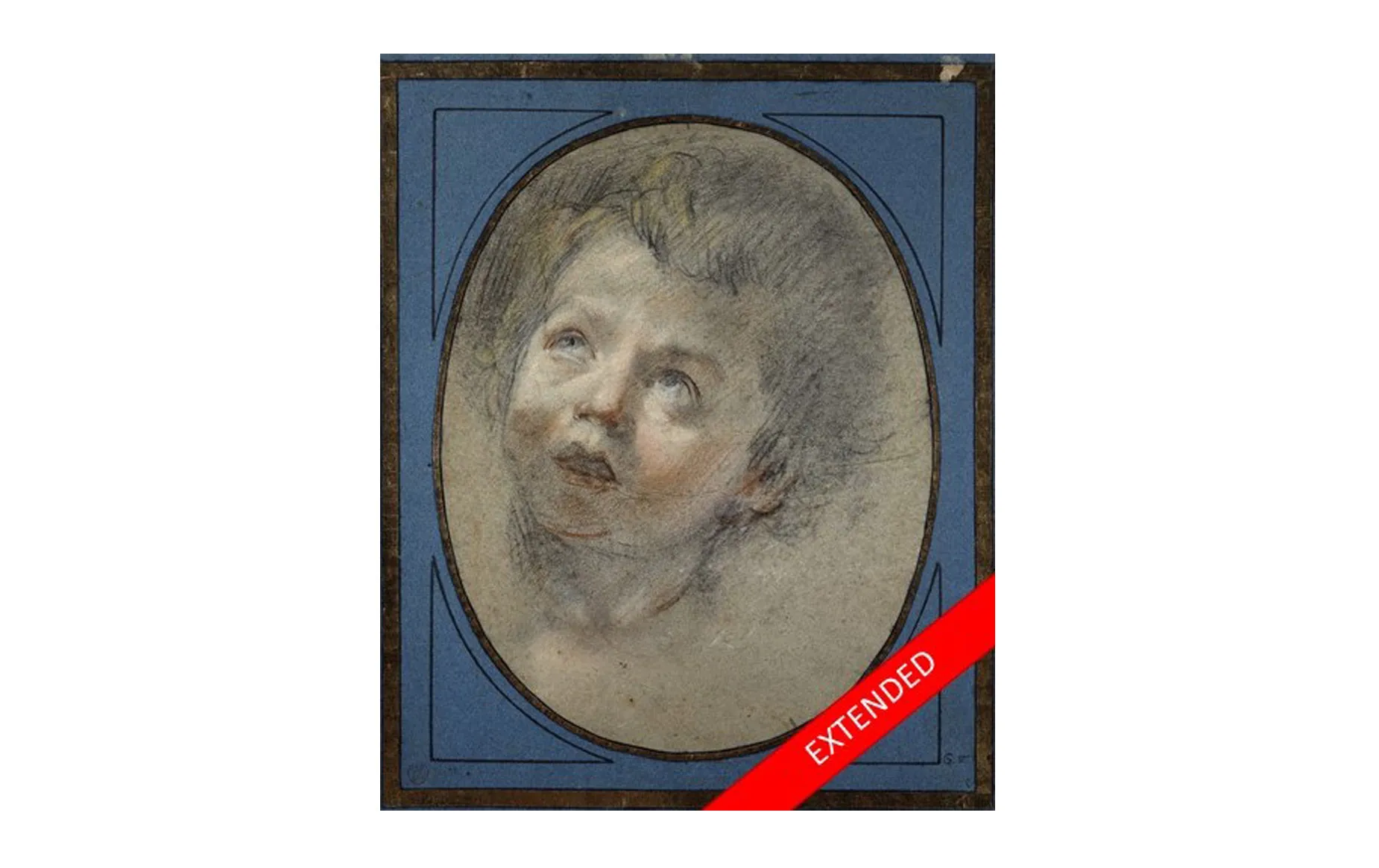Federico Barocci's drawing, Head of a child, in coloured chalks