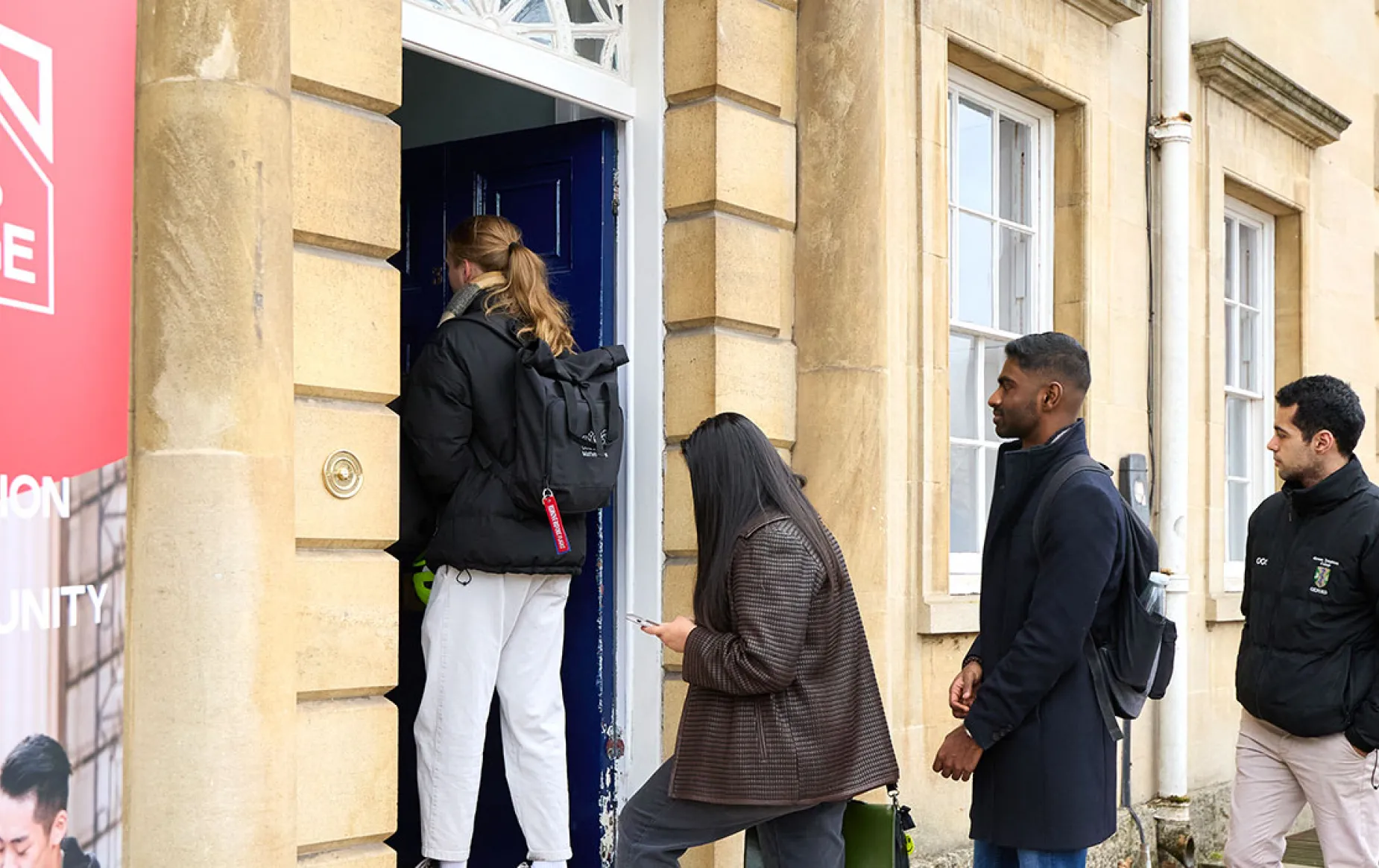 Students entering 37 St Giles