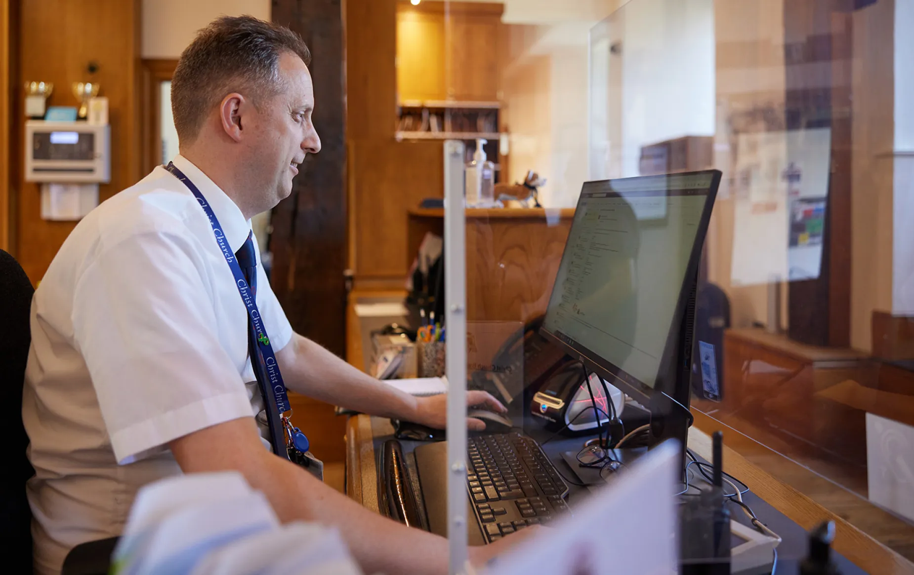 Porters working in the Lodge