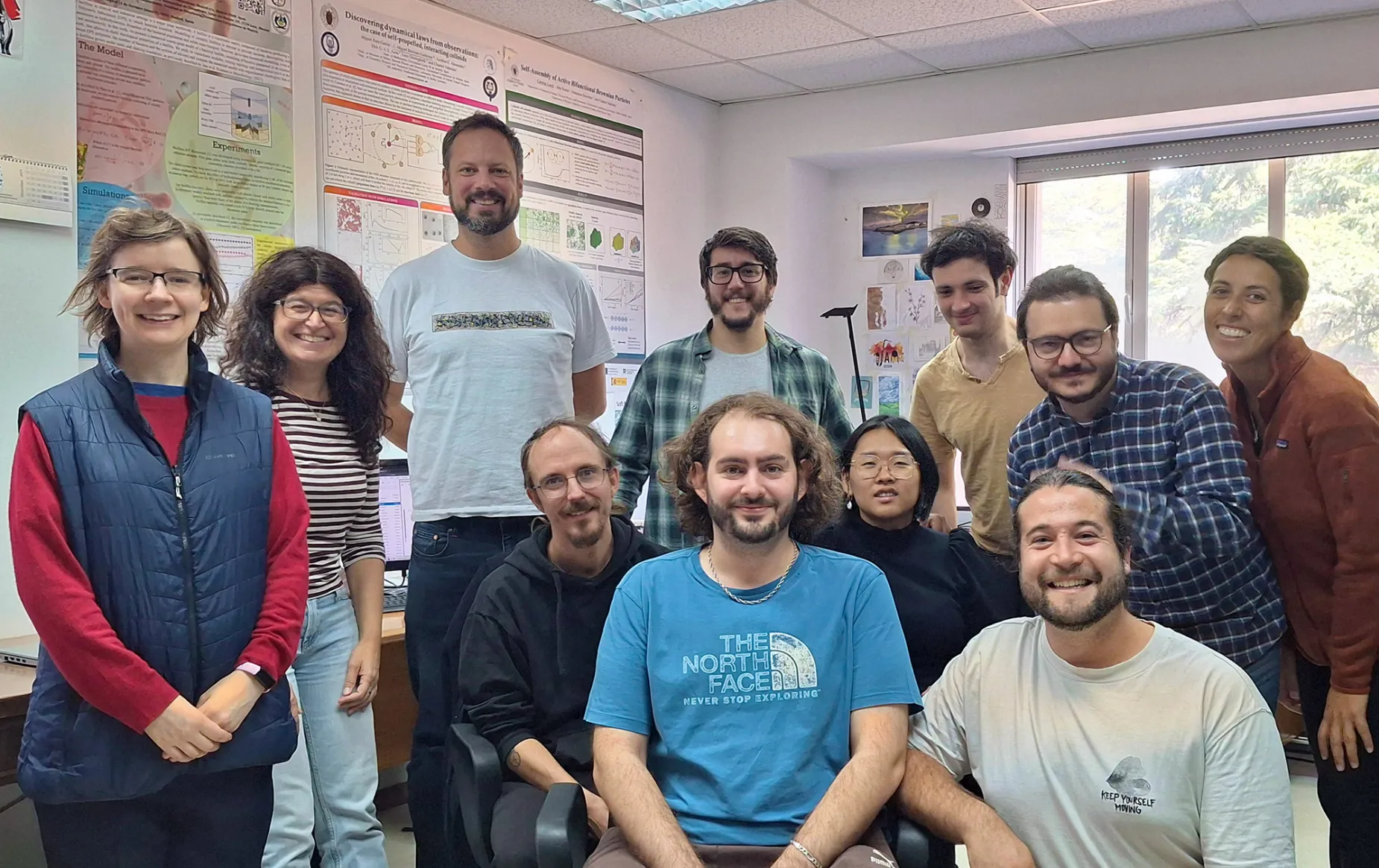 Clare Rees-Zimmerman with Professor Chantal Valeriani’s research group