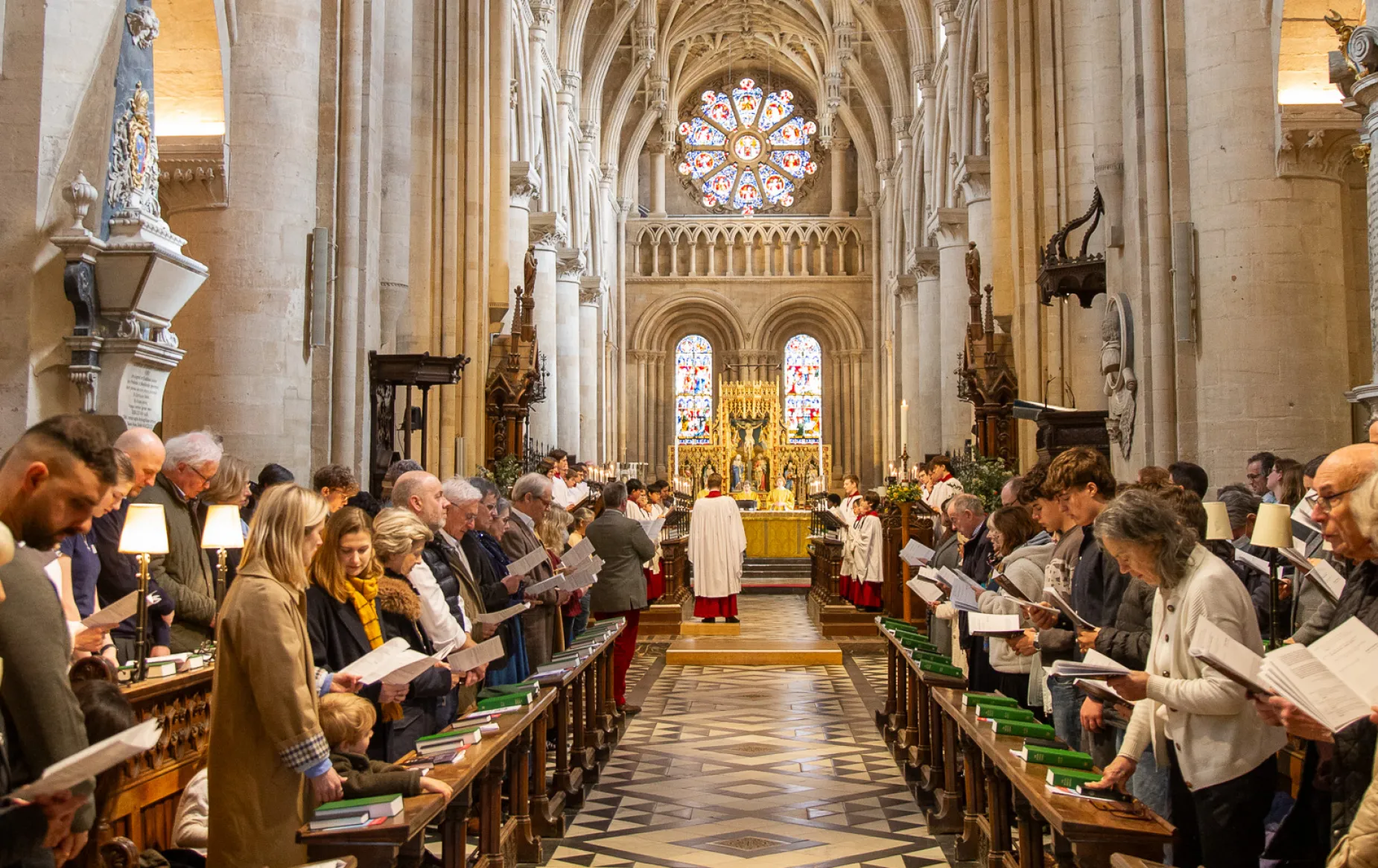 A full Cathedral nave during Easter sunday morning worship