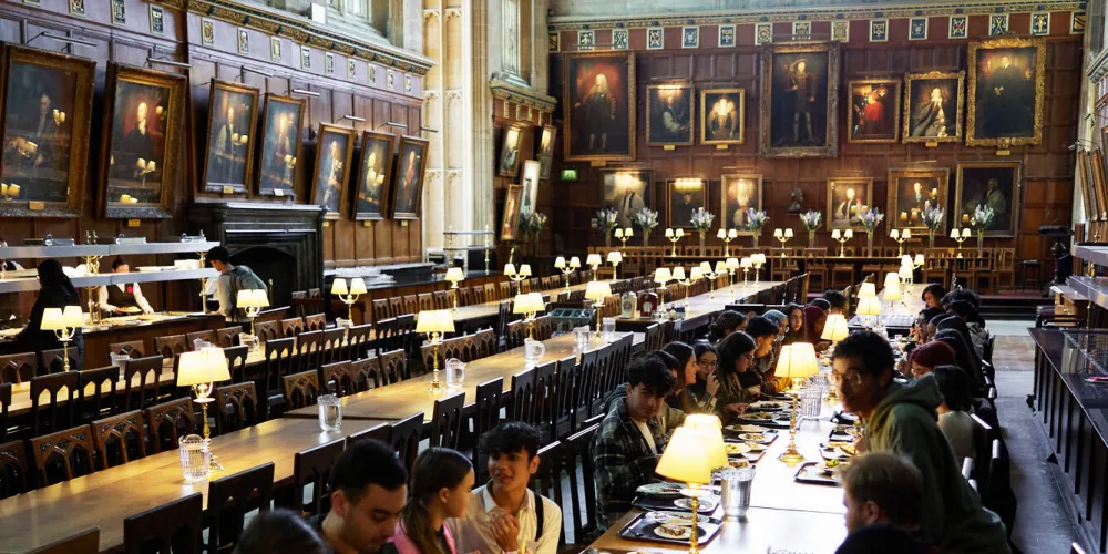 Dining in Christ Church Hall