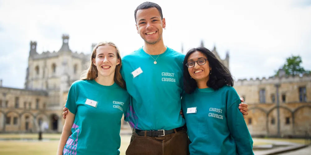 Student Ambassadors in Tom Quad