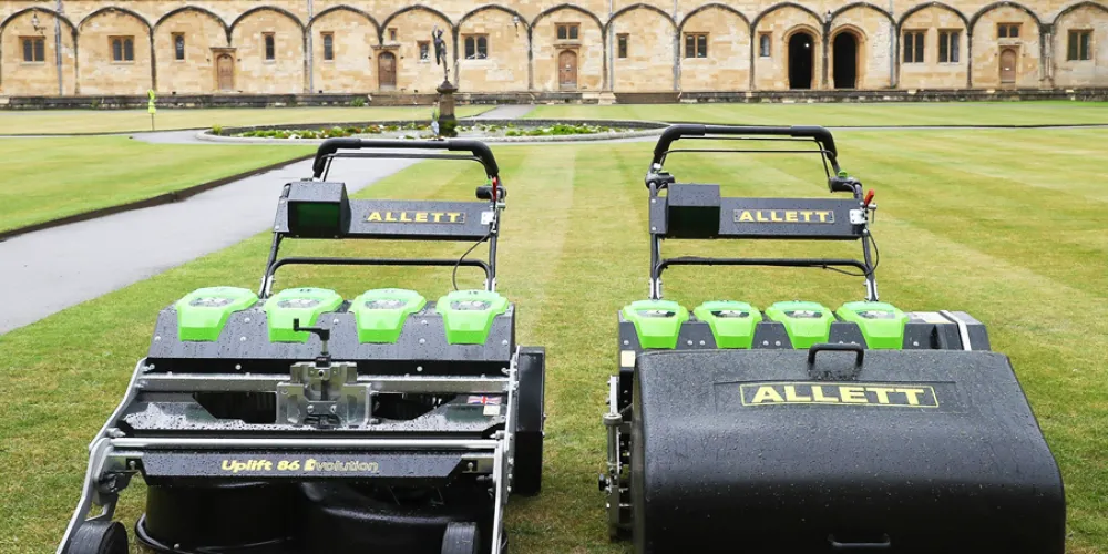 Electrified lawnmowers at Christ Church