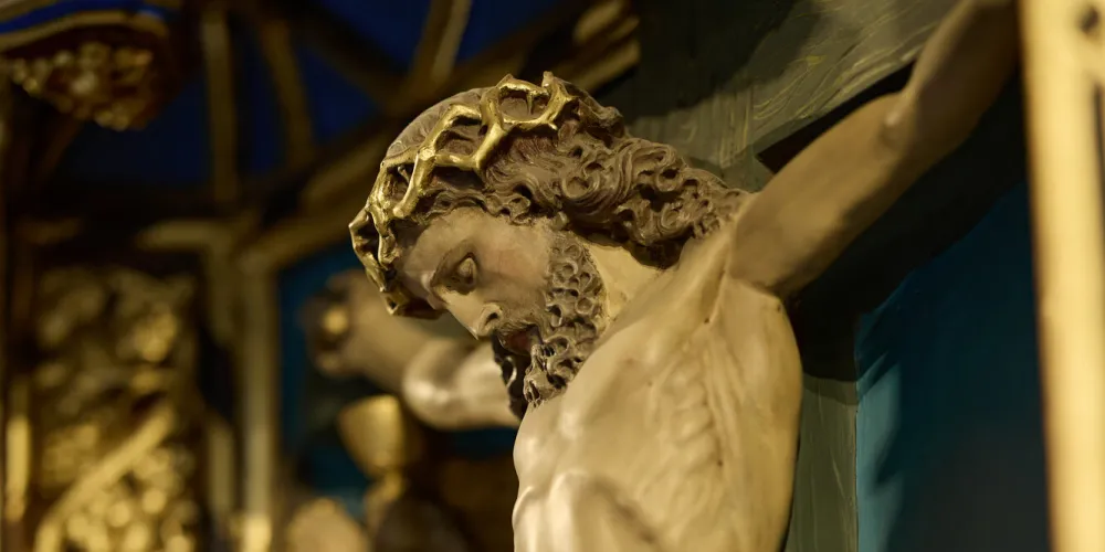Statue of Christ crucified from the Cathedral reredos.