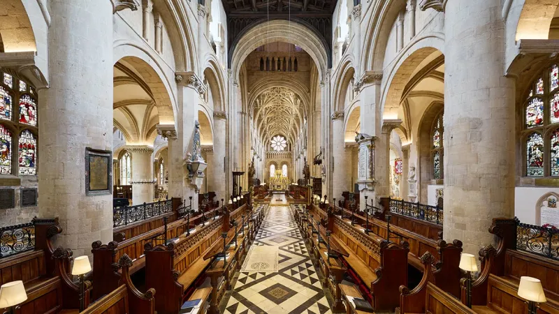 View along the knave of the Cathedral