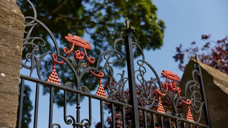 Decorative gates to the Masters Garden
