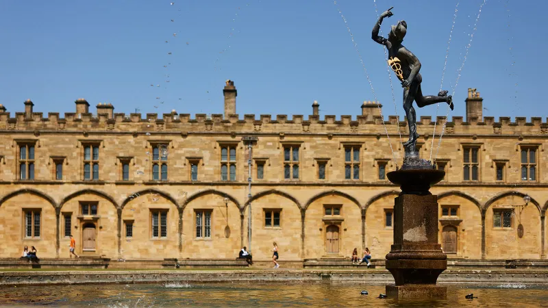 Mercury fountain and Tom Quad