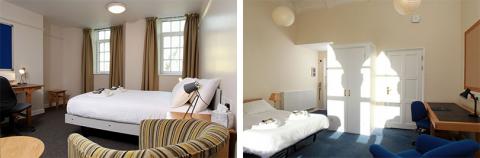 Two examples of double en-suite rooms.