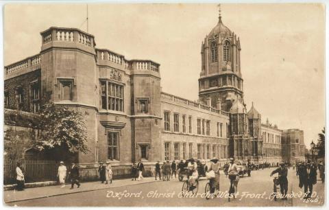 A postcard depicting Christ Church from St Aldate's