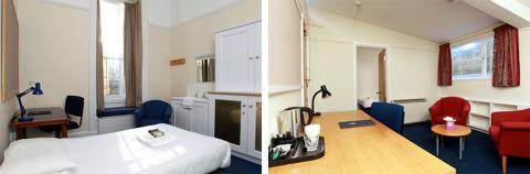 Two examples of single standard rooms.