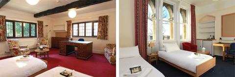 Two examples of twin en-suite rooms.