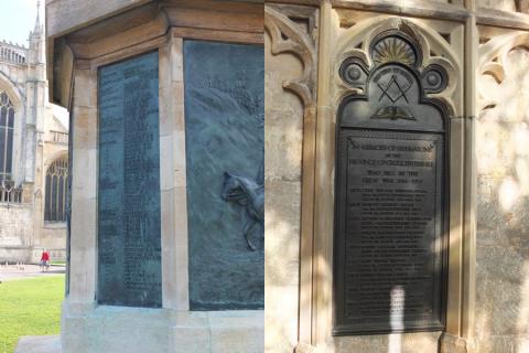 Memorials to Viscount Quenington at Gloucester Cathedral