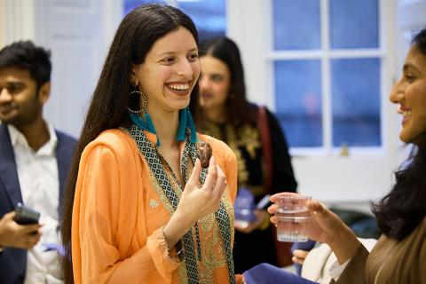 Attendees broke the fast with dates, water and milk