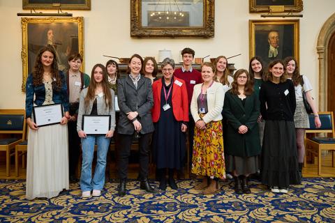 Attendees of the 2025 Tower Poetry Competition award ceremony