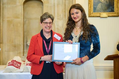 Mathilda McKenzie with the Dean of Christ Church