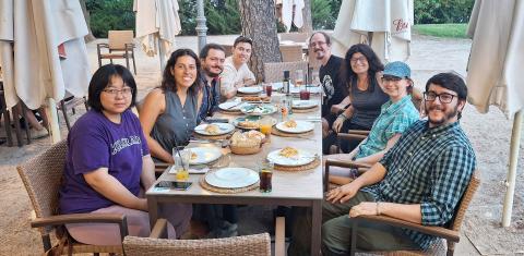 Clare Rees-Zimmerman with Professor Chantal Valeriani’s research group